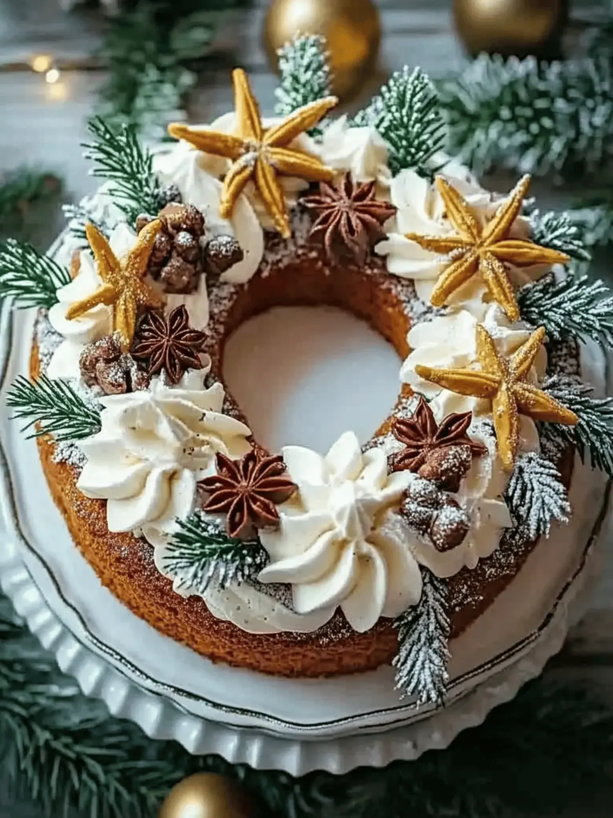 Spiced Gingerbread Wreath Cake for a Cozy Holiday Table 2 Spiced Gingerbread Wreath Cake