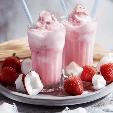 Sip the Bliss: Pink Strawberry Coconut Refresher Delight 9 Pink Strawberry Coconut Refresher