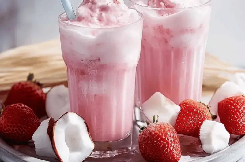Pink Strawberry Coconut Refresher