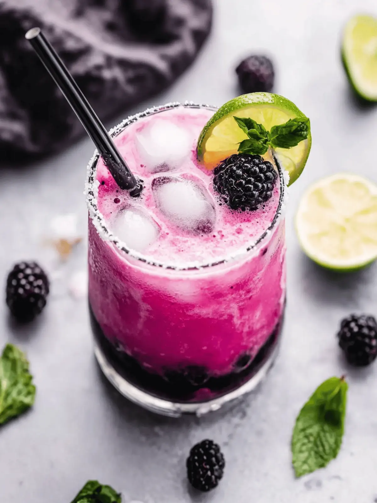 Creamy Blackberry Coconut Mojito