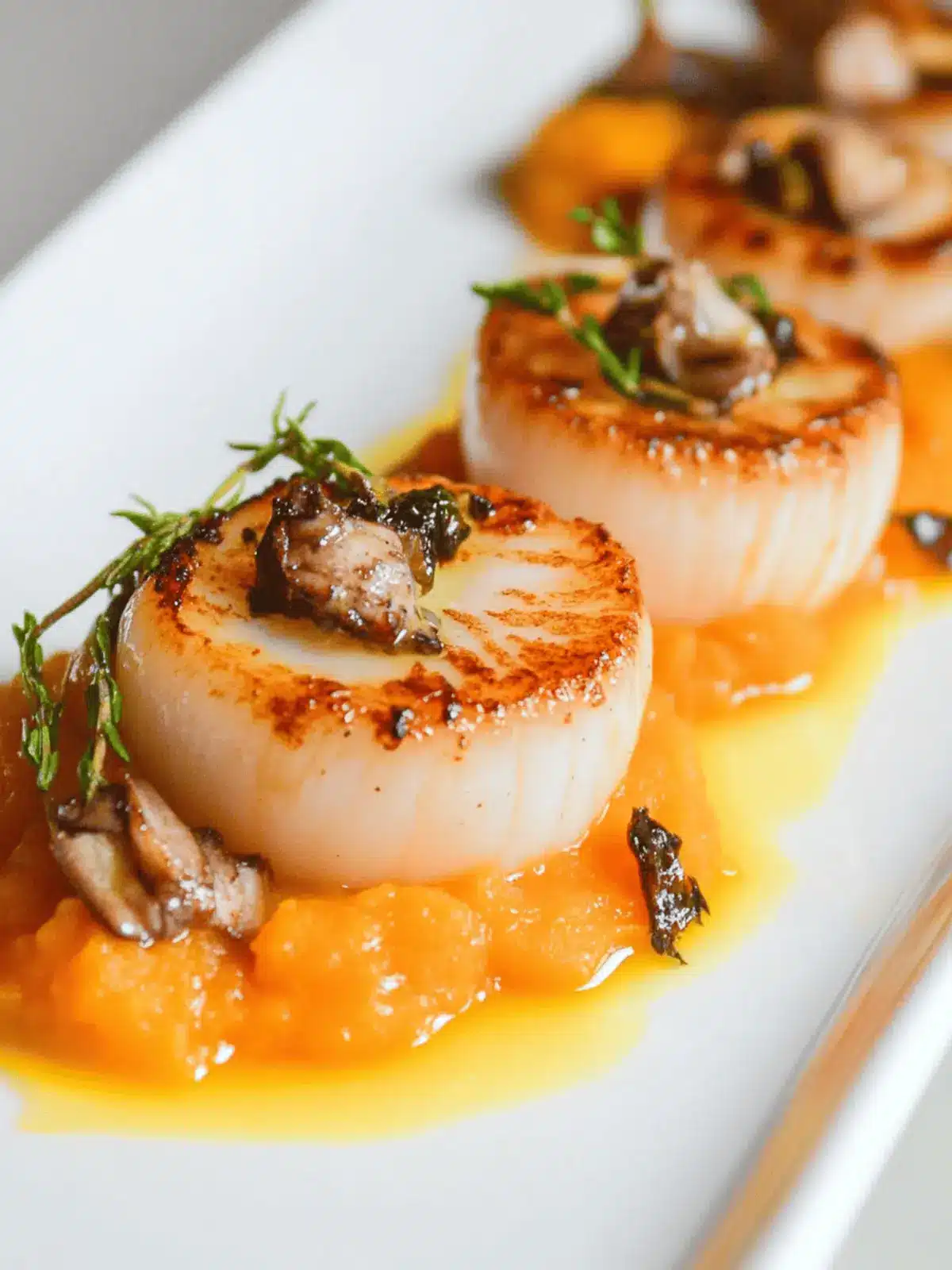 Seared Scallops with Butternut Squash Purée for Cozy Nights 3 Seared Scallops with Butternut Squash Purée