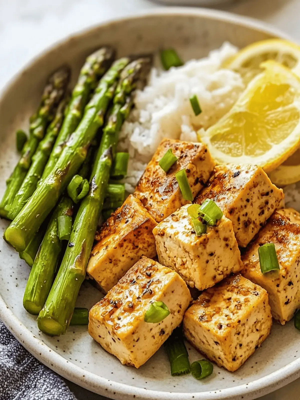 Lemon Pepper Tofu and Asparagus: Quick Vegan Wonder Dish 3 Lemon Pepper Tofu and Asparagus