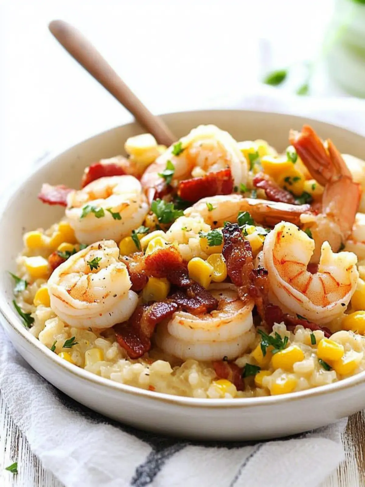Creamy Shrimp and Corn Risotto with Bacon Bliss 3 Shrimp and Corn Risotto with Bacon