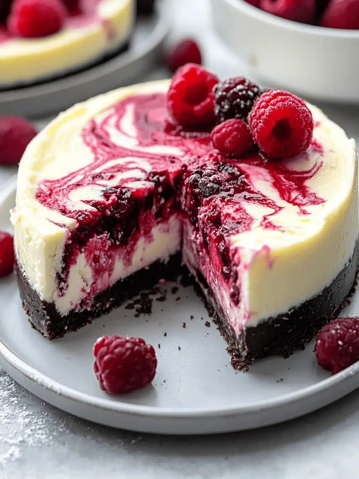 Decadent White Chocolate Raspberry Cheesecake Bliss 4 White Chocolate Raspberry Cheesecake