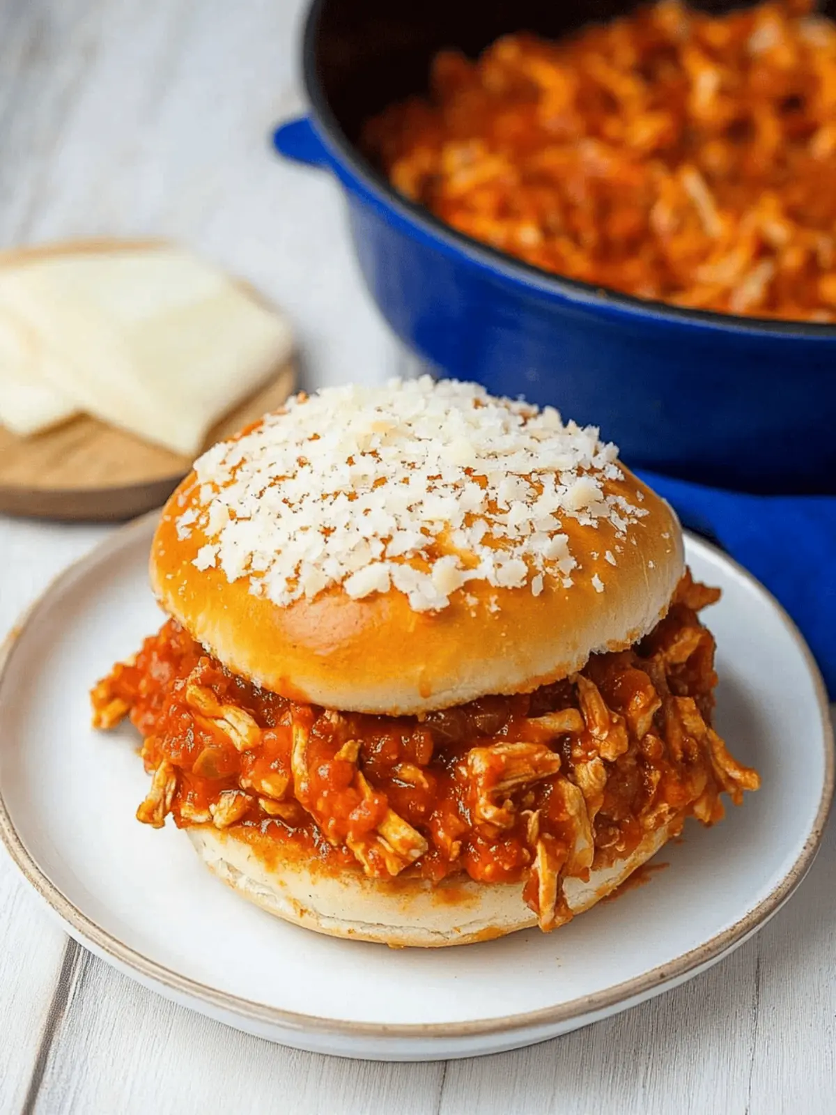 Chicken Parmesan Sloppy Joes