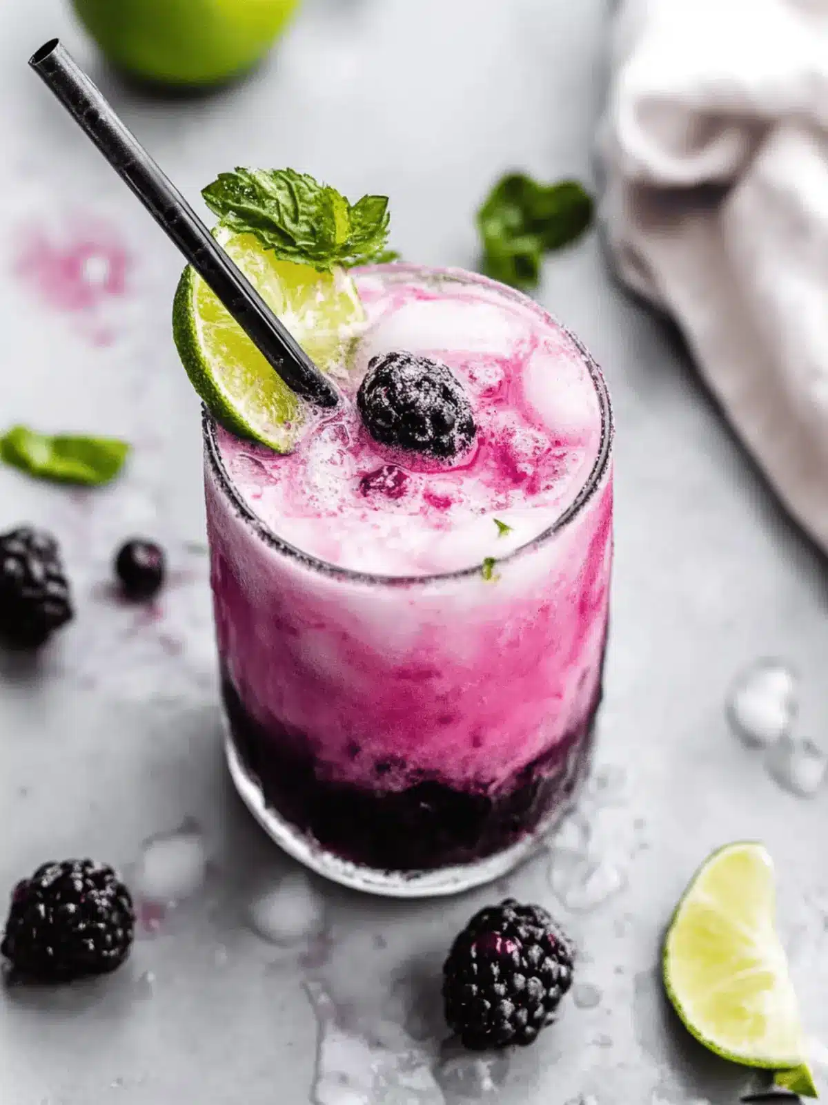 Creamy Blackberry Coconut Mojito