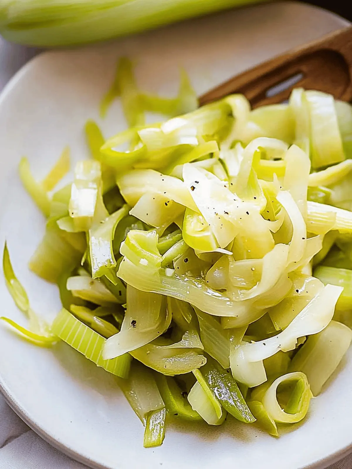 Easy Buttered Sautéed Leeks