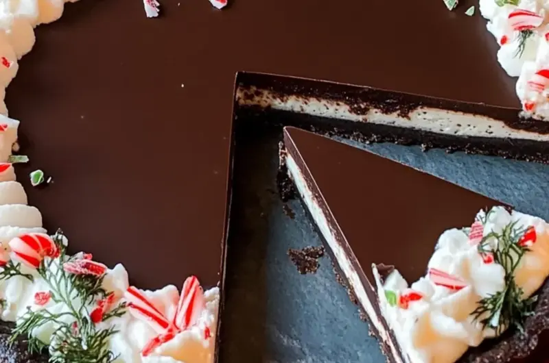Dark Chocolate Peppermint Mousse Tart