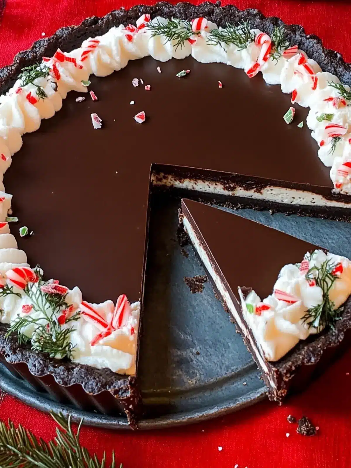Decadent Dark Chocolate Peppermint Mousse Tart Recipe 5 Dark Chocolate Peppermint Mousse Tart