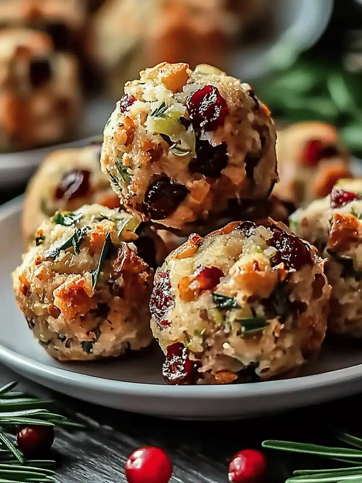 Cranberry & Turkey Stuffing Balls