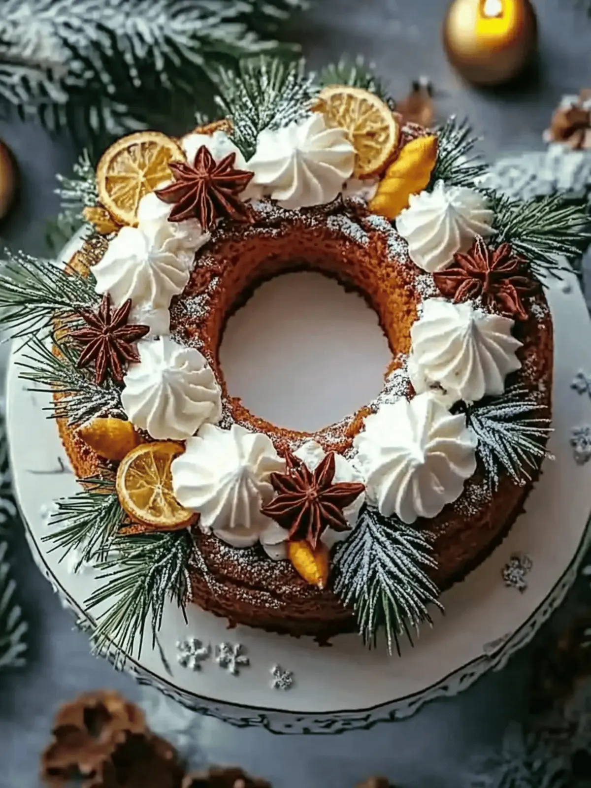 Spiced Gingerbread Wreath Cake for a Cozy Holiday Table 4 Spiced Gingerbread Wreath Cake