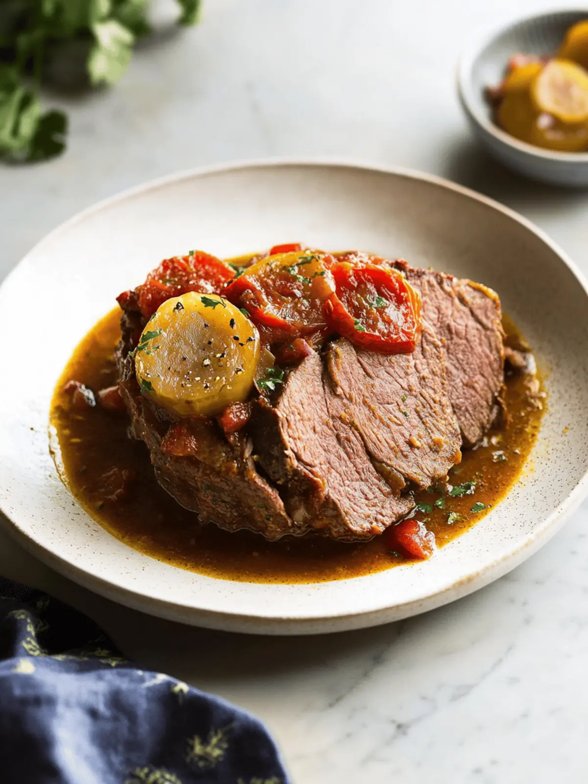 Cuban-Style Pot Roast with Zesty Garlic & Chorizo Bliss 4 Cuban-Style Pot Roast