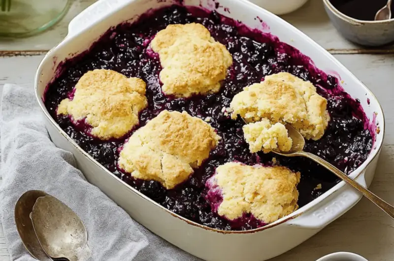 Blackberry Cobbler with Cornmeal Biscuits and Lemon Zest
