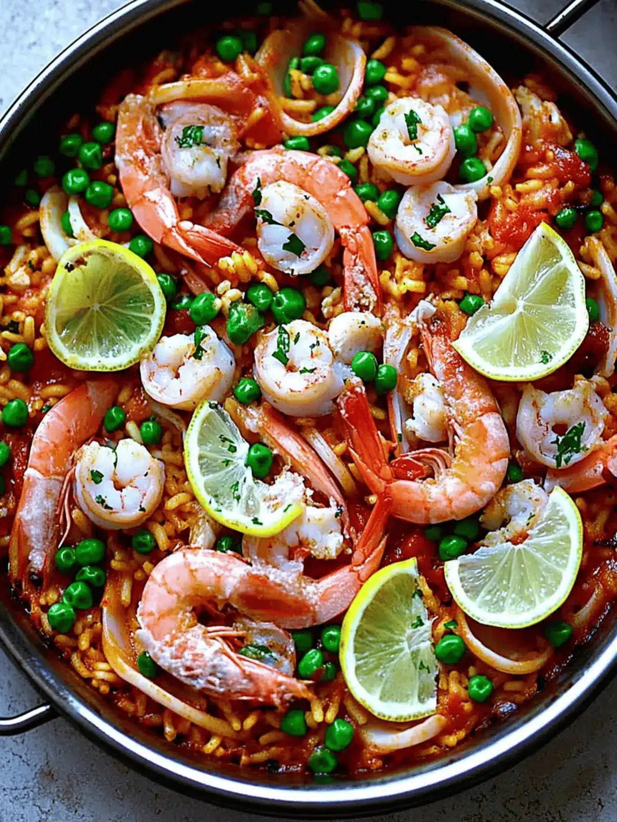 Paella with Chorizo and Seafood