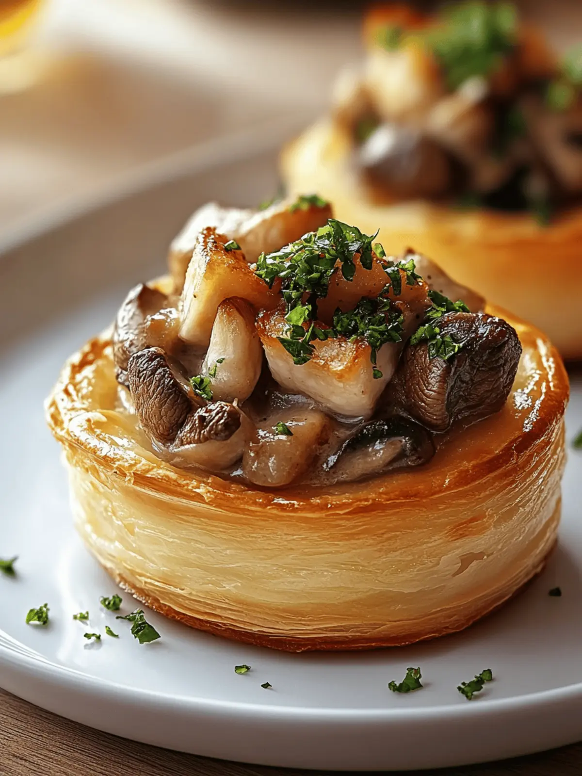 Mouthwatering Chicken and Mushroom Vol Au Vent Delight 4 Chicken and Mushroom Vol Au vent