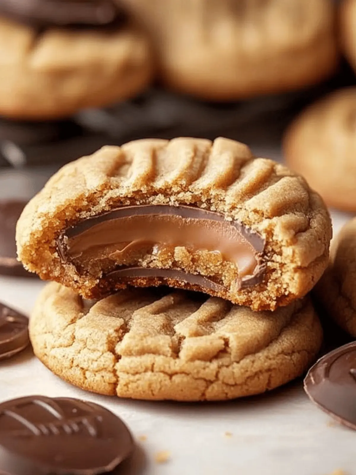 Peanut Butter Cookies Stuffed with Chocolate Cups Bliss 4 Peanut Butter Cookies Stuffed with Chocolate Cups