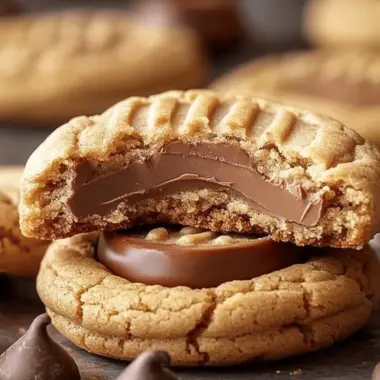 Peanut Butter Cookies Stuffed with Chocolate Cups Bliss 9 Peanut Butter Cookies Stuffed with Chocolate Cups