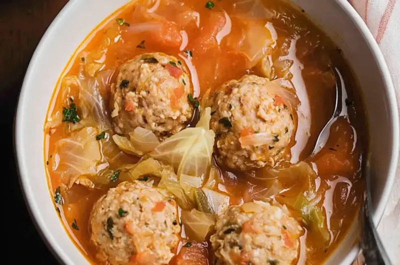 Easy Cabbage Meatball Soup