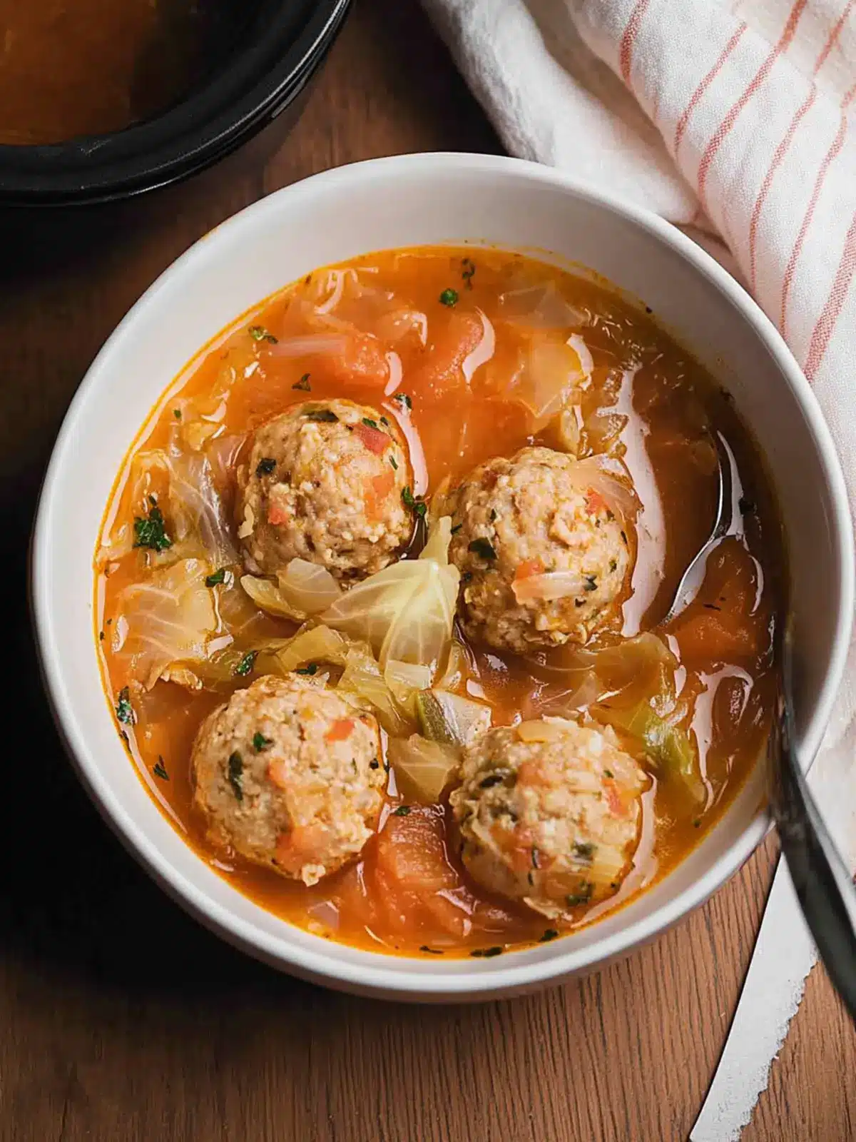 Easy Cabbage Meatball Soup