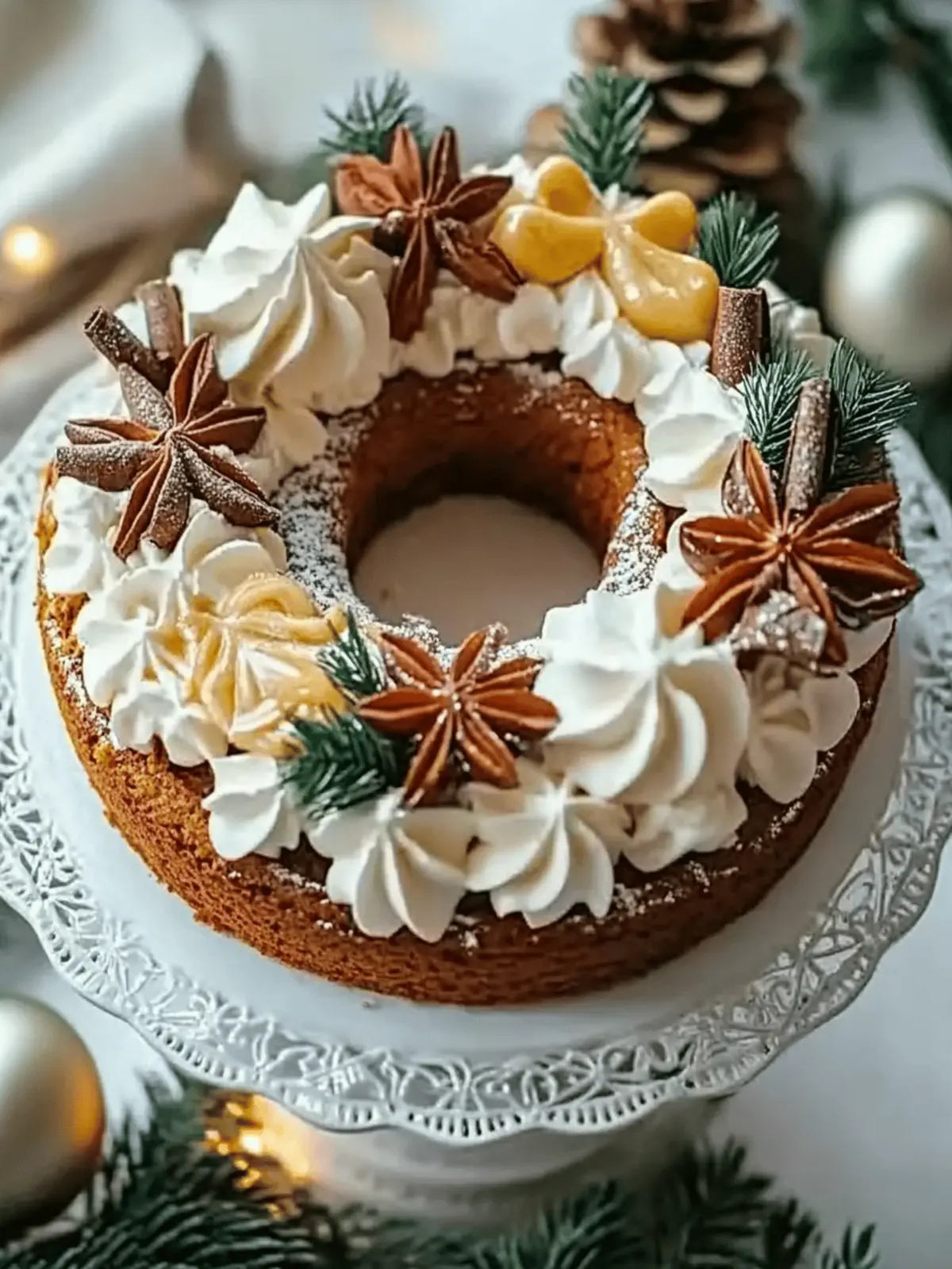 Spiced Gingerbread Wreath Cake for a Cozy Holiday Table 3 Spiced Gingerbread Wreath Cake