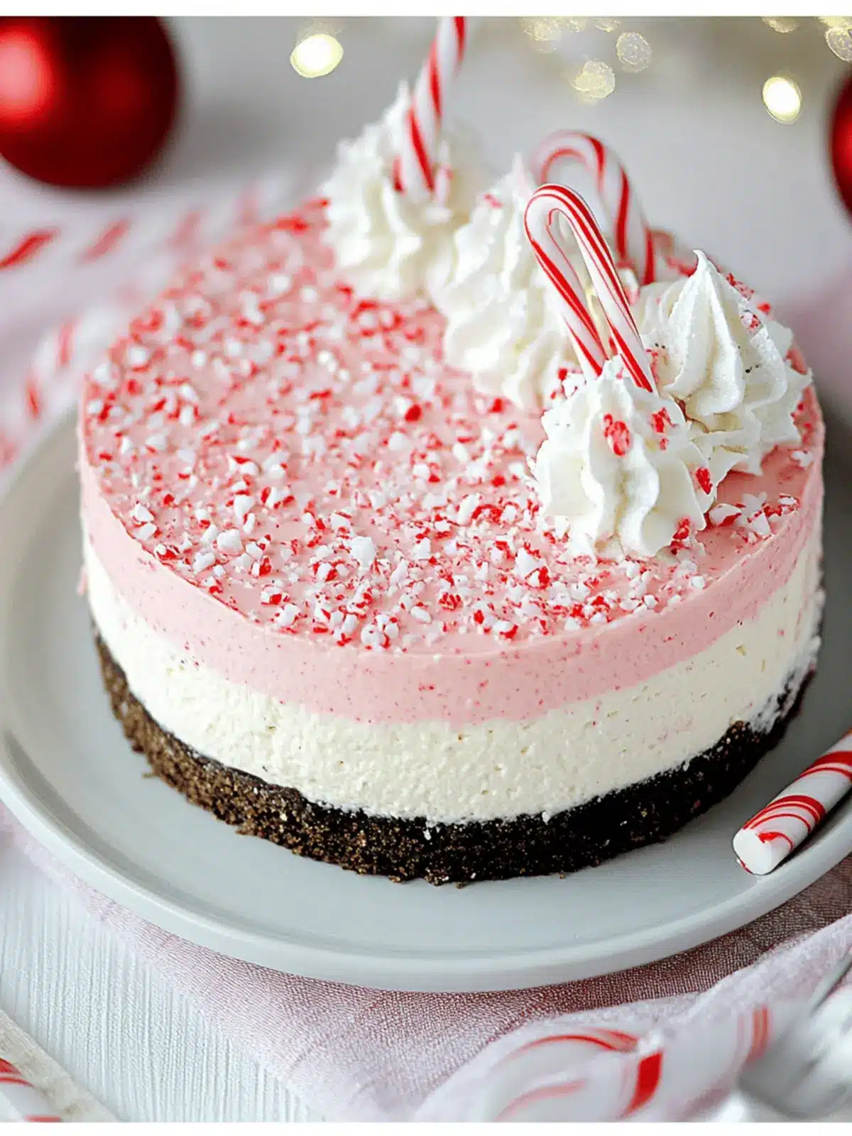 Candy Cane Holiday Cheesecake in an Instant Pot Bliss 4 Candy Cane Holiday Cheesecake