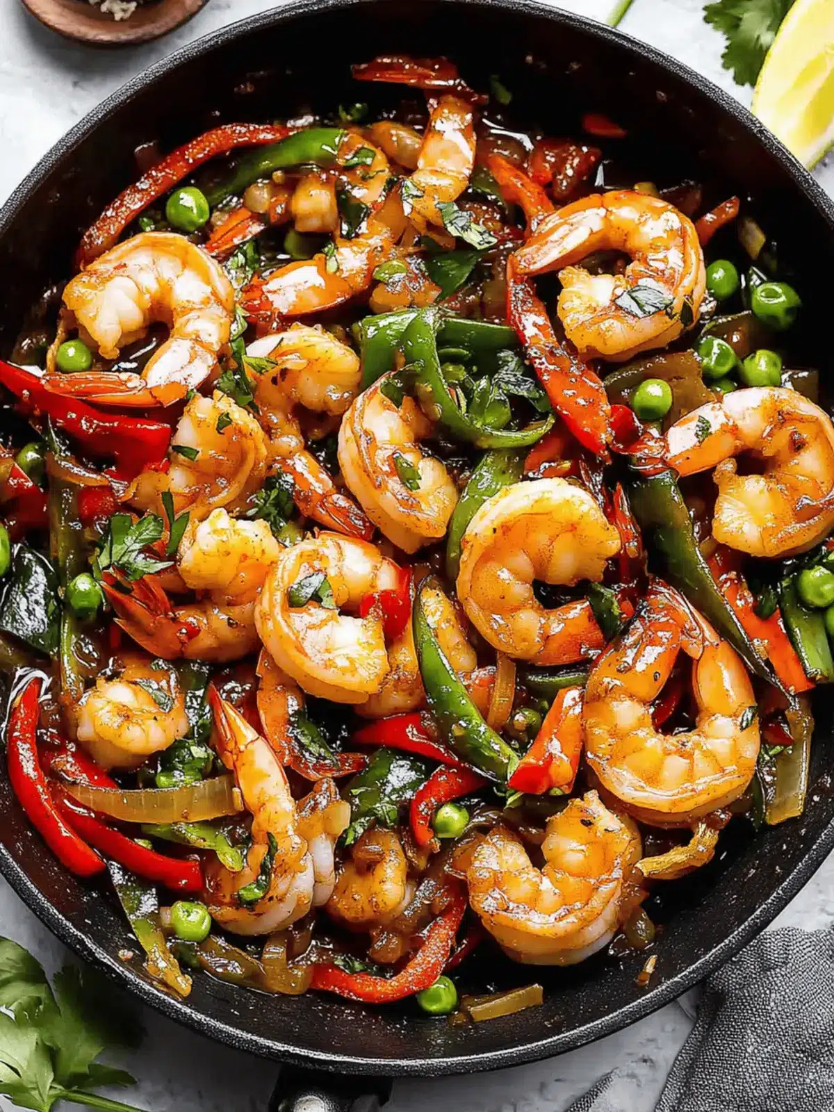 Healthy Garlic Shrimp Stir Fry