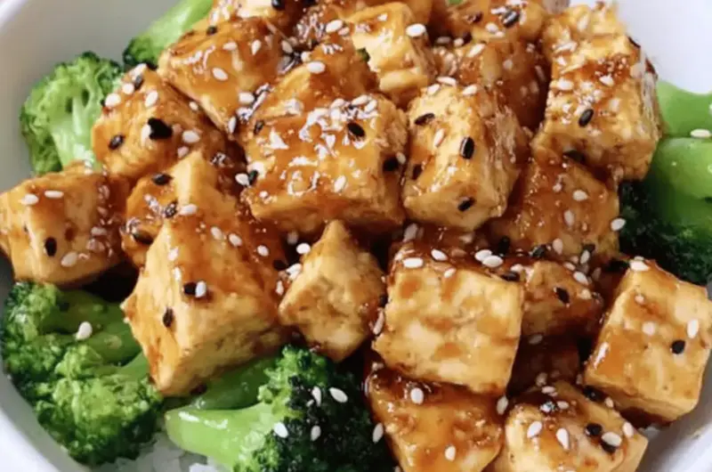 Sesame Tofu with Broccoli