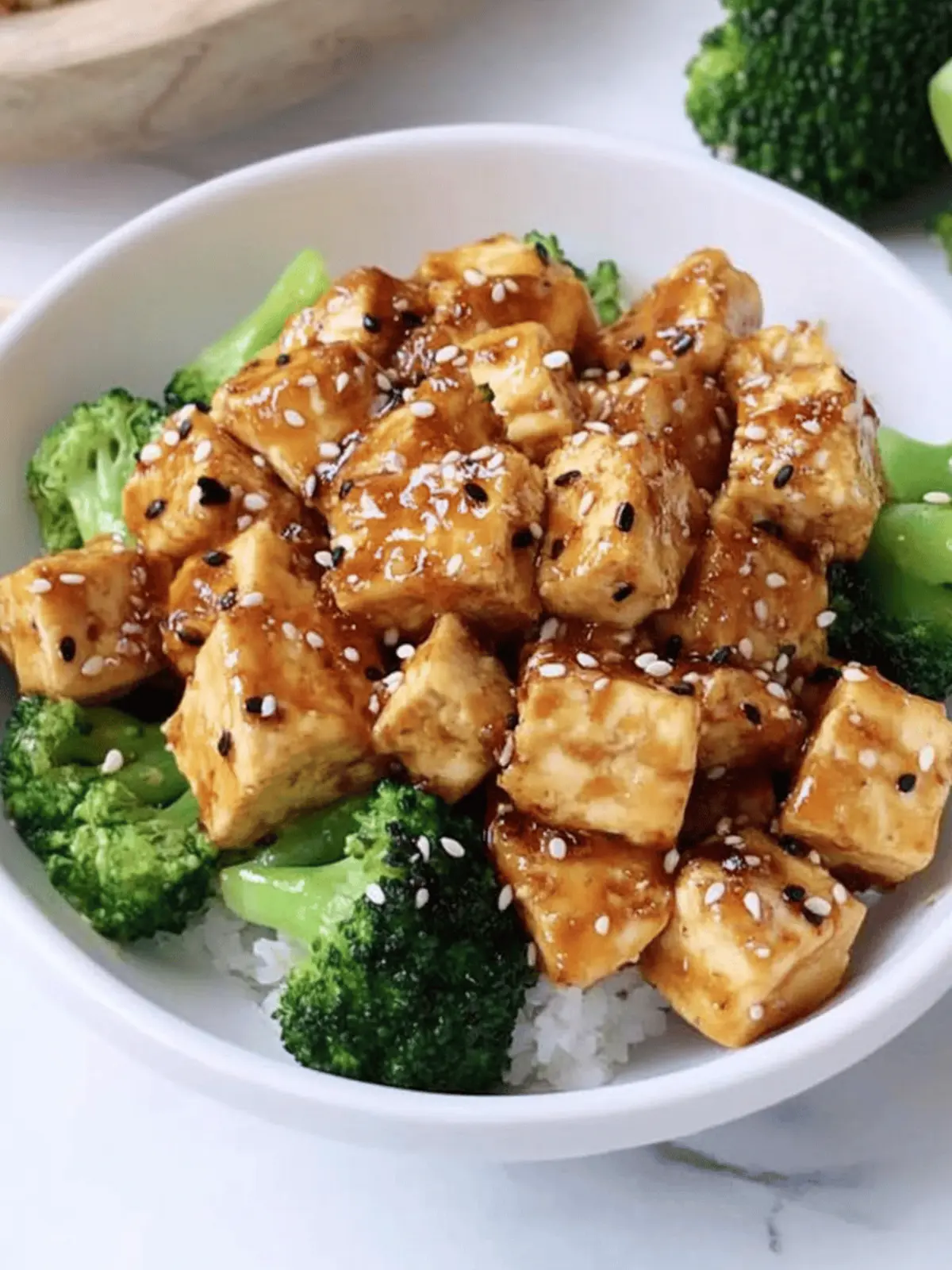 Sesame Tofu with Broccoli