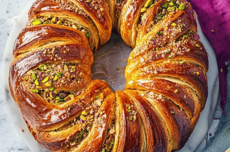 Honey Pistachio Babka Bread