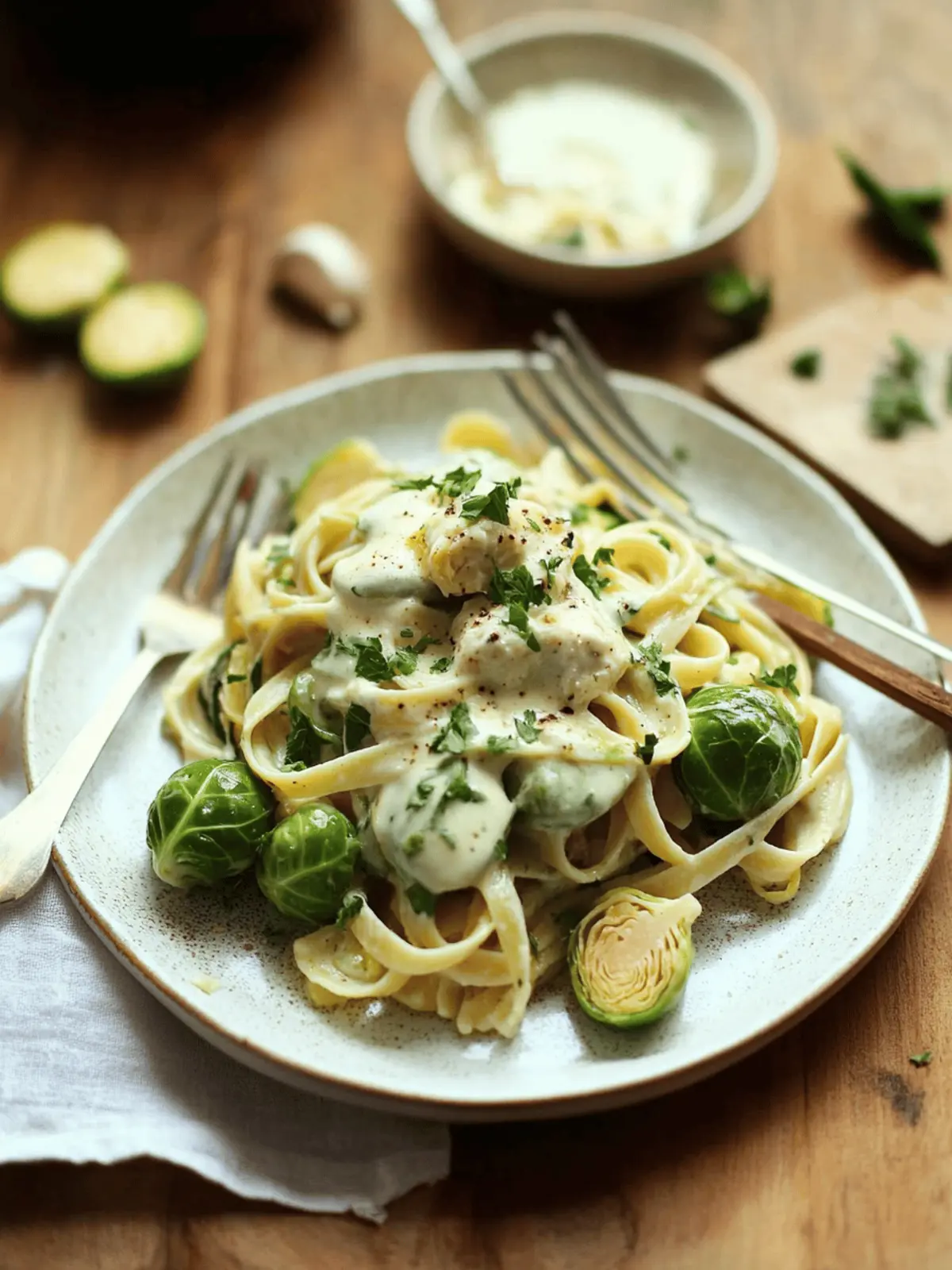 Garlic and White Wine Pasta with Brussels Sprouts Bliss 5 Garlic and White Wine Pasta with Brussels Sprouts