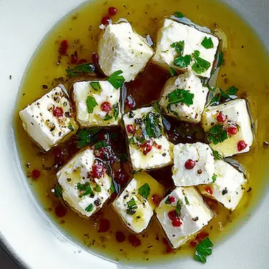 Marinated Feta With Herbs and Peppercorns