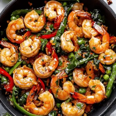 Healthy Garlic Shrimp Stir Fry