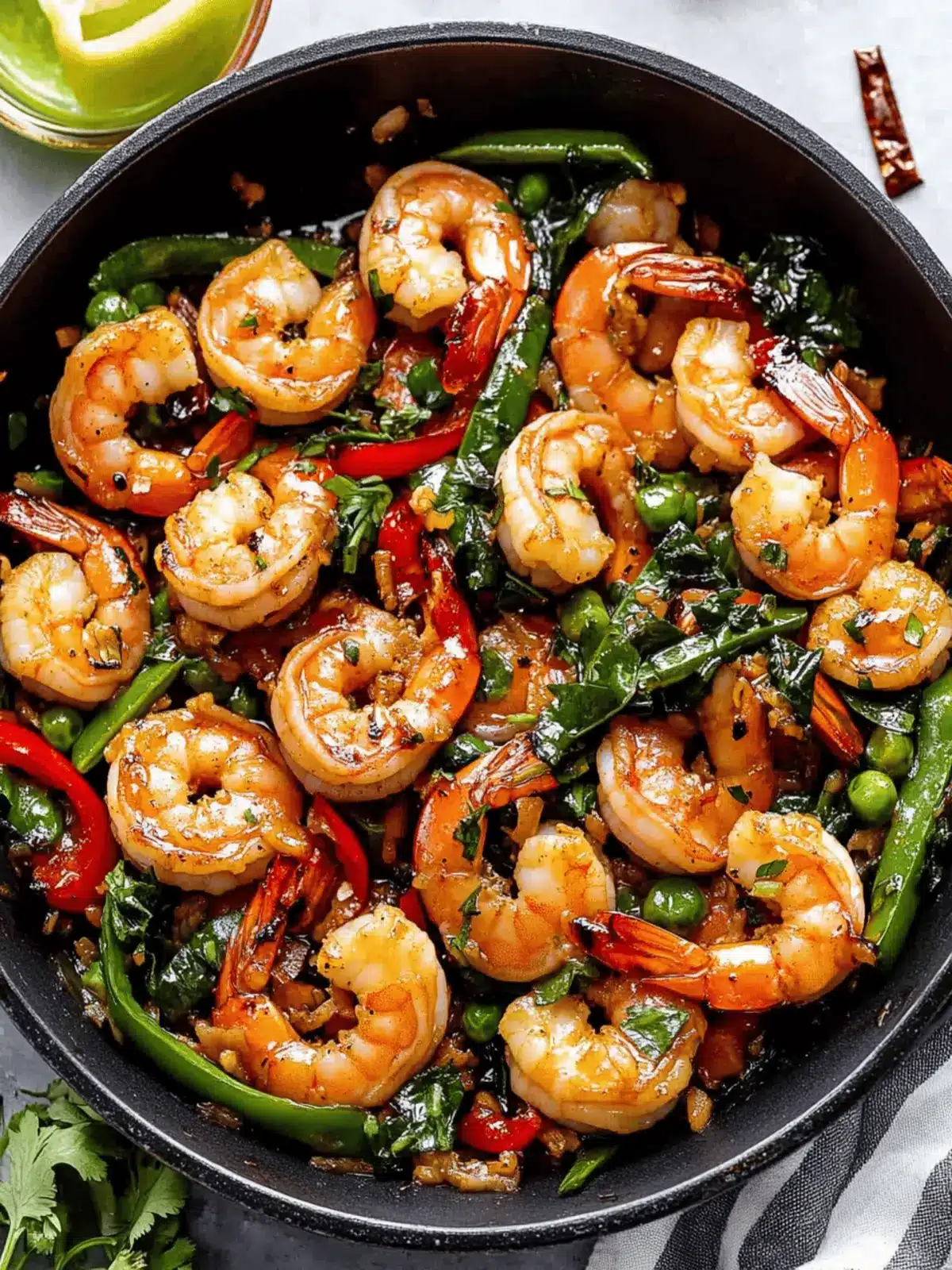 Healthy Garlic Shrimp Stir Fry