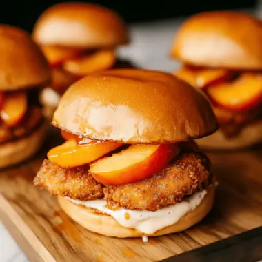 Peach Fried Chicken Sandwich
