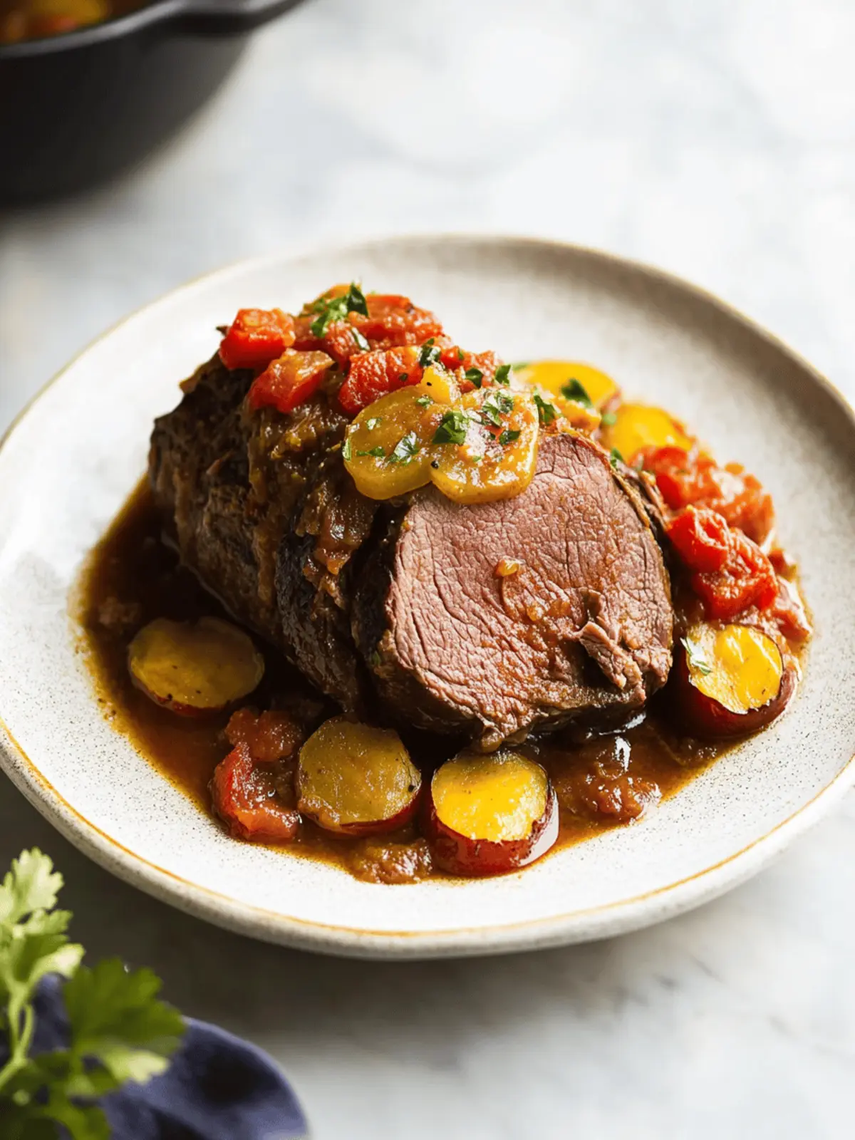 Cuban-Style Pot Roast with Zesty Garlic & Chorizo Bliss 3 Cuban-Style Pot Roast
