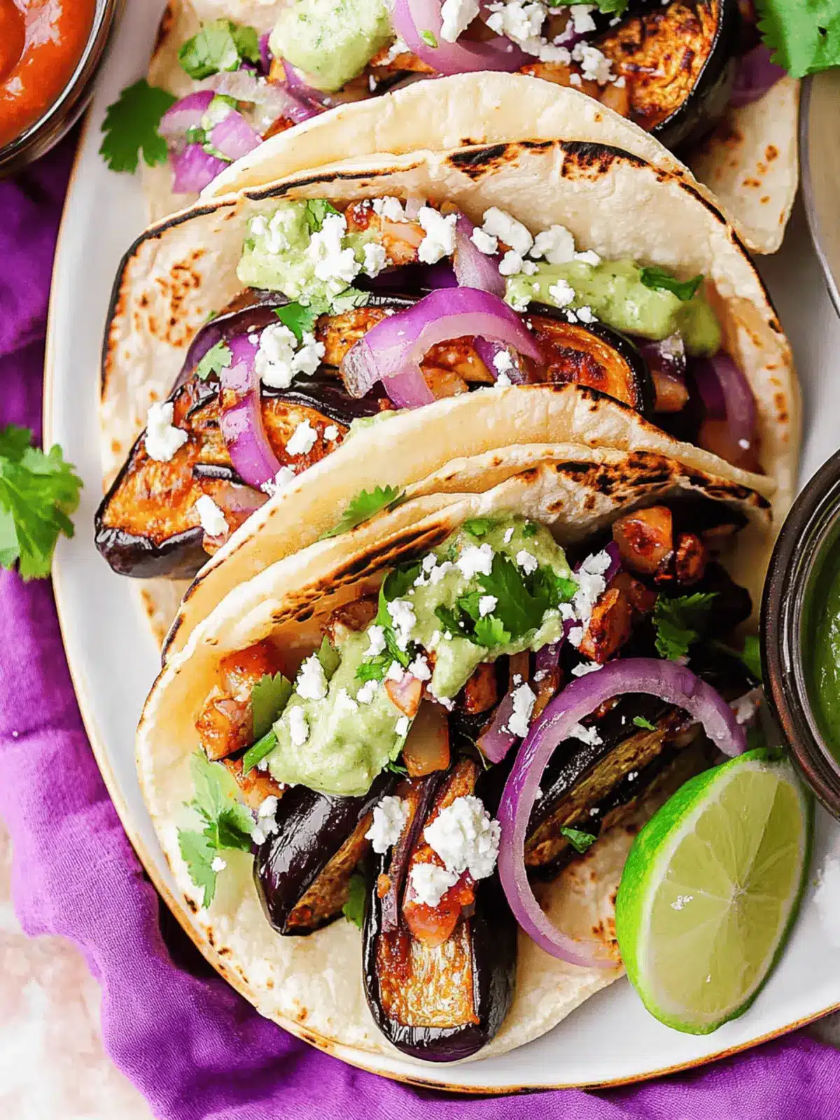 Air Fryer Eggplant Tacos