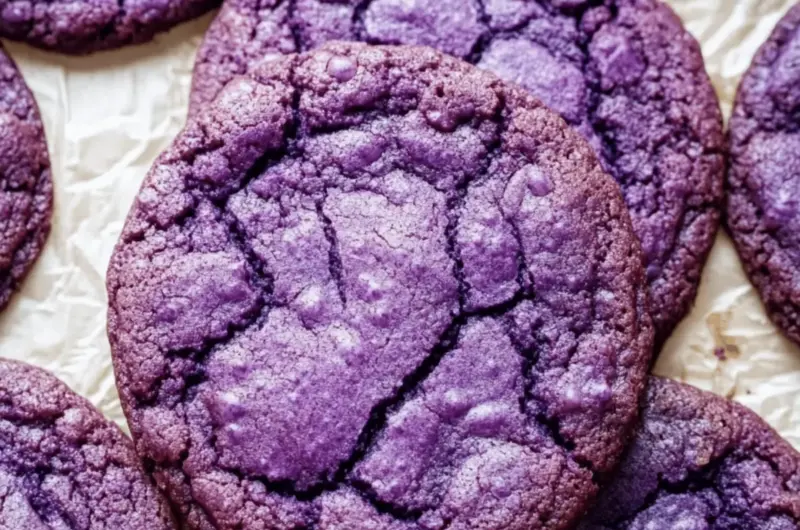 Ube Brownie Cookies